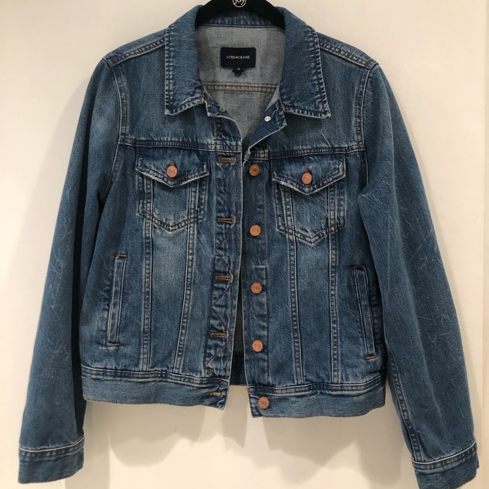 J.Crew medium wash denim jacket size M